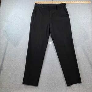 Giordano Black Dress Pants Mens 30 Flat Front Straight Leg Trousers Workwear